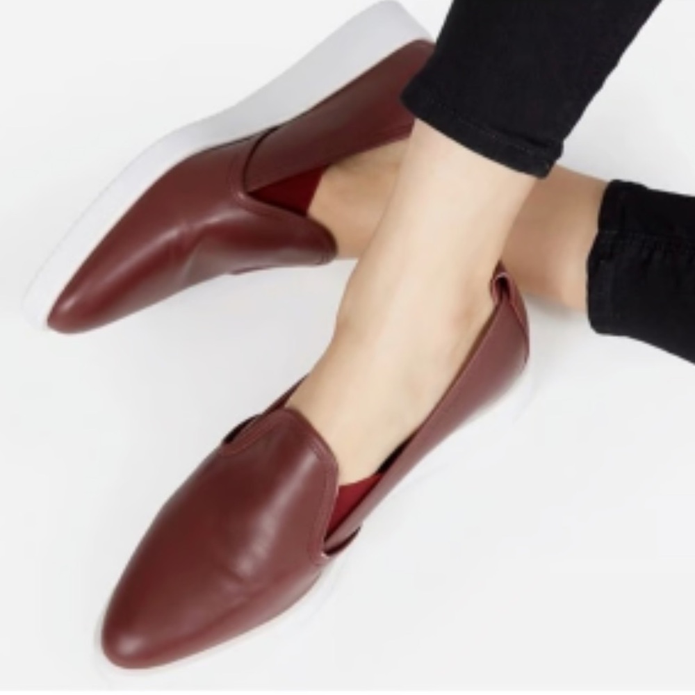 Everlane Women's Burgundy Slip-On Sneakers